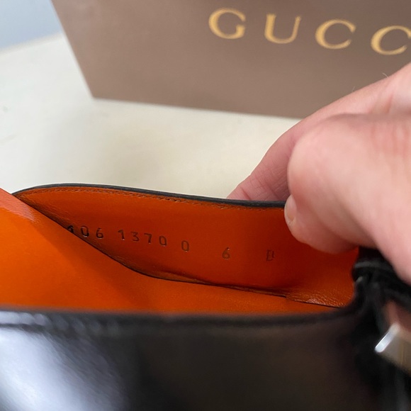 GUCCI Leather Slides Black Kitten Heel Size 6 🧡 - Picture 5 of 9